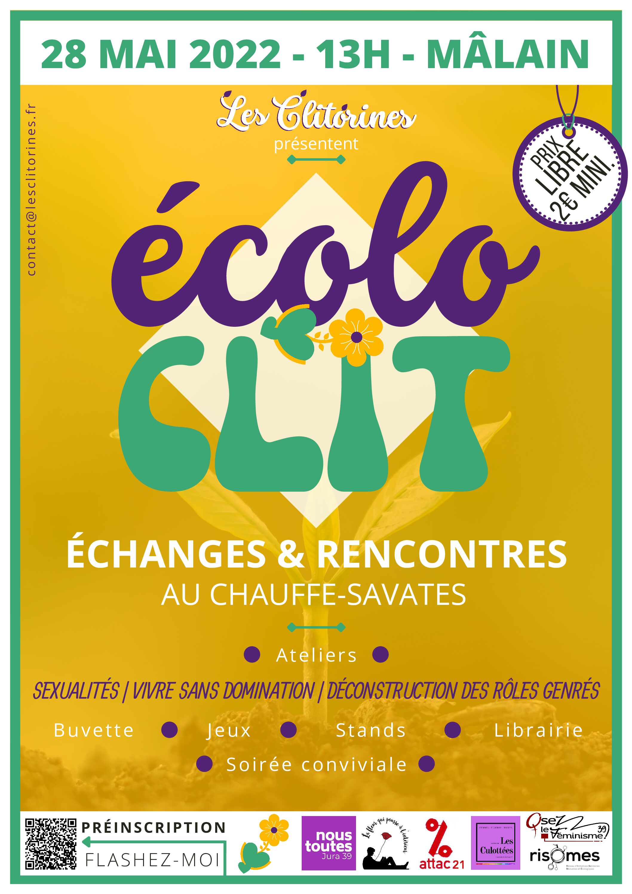 Les Clitorines organisent Ecolo’Clit à Mâlain le 28 mai !