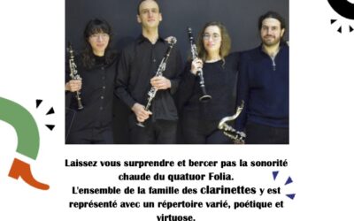 Concert au chauffe-savates le 7 mars à 20h : Quatuor Folia